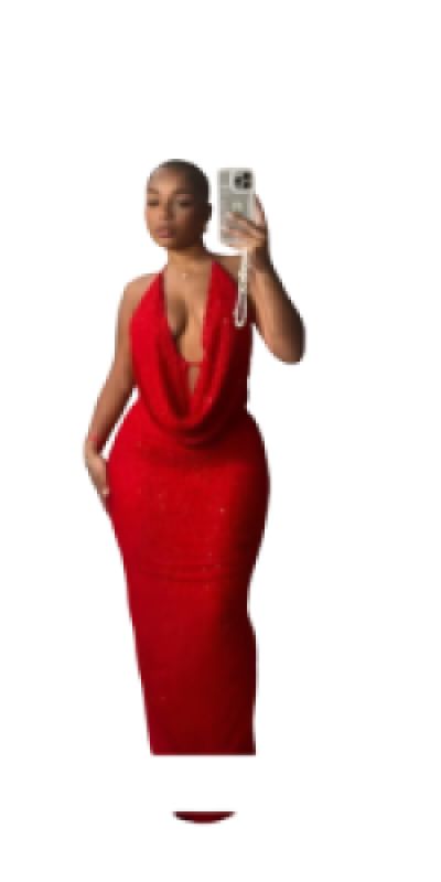 Ladies dinner night party dress Red XL