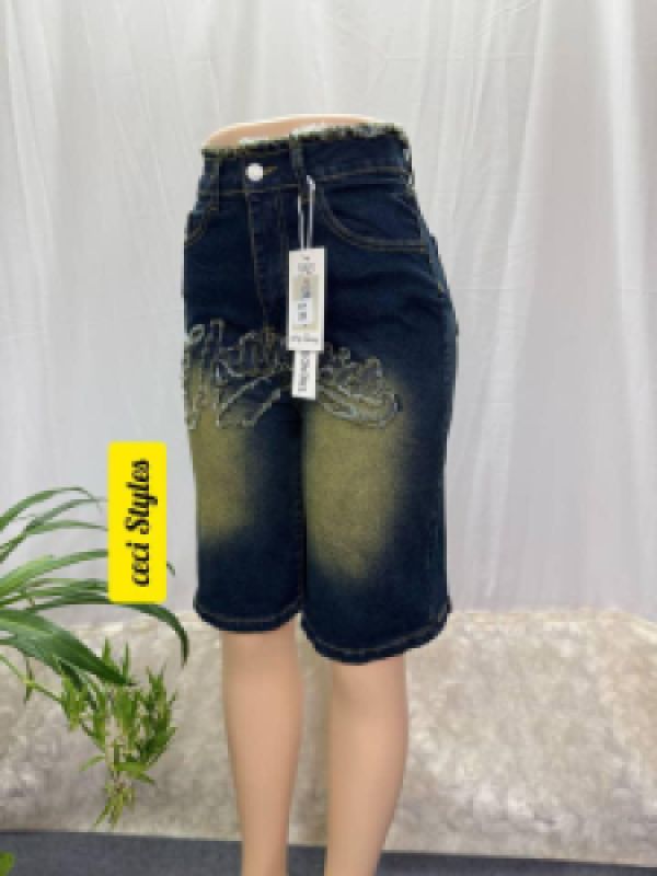 Unisex jeans dark blue shorts