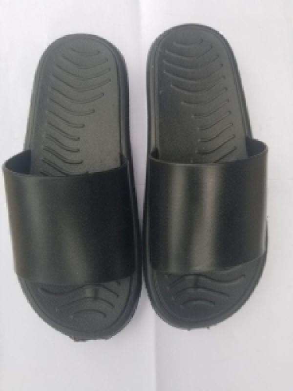 Black Slip-On Casual Sandals