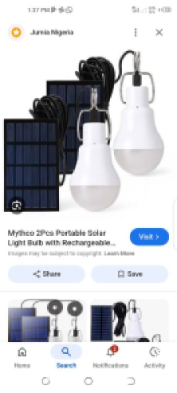 Portable solar lamp
