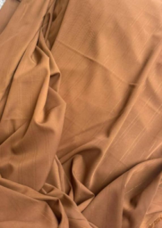 Quality Brown Senator Fabric with Subtle Plaid Pattern