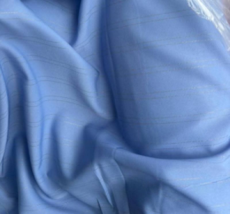 Light Blue Senator Fabric with Subtle Horizontal Stripes