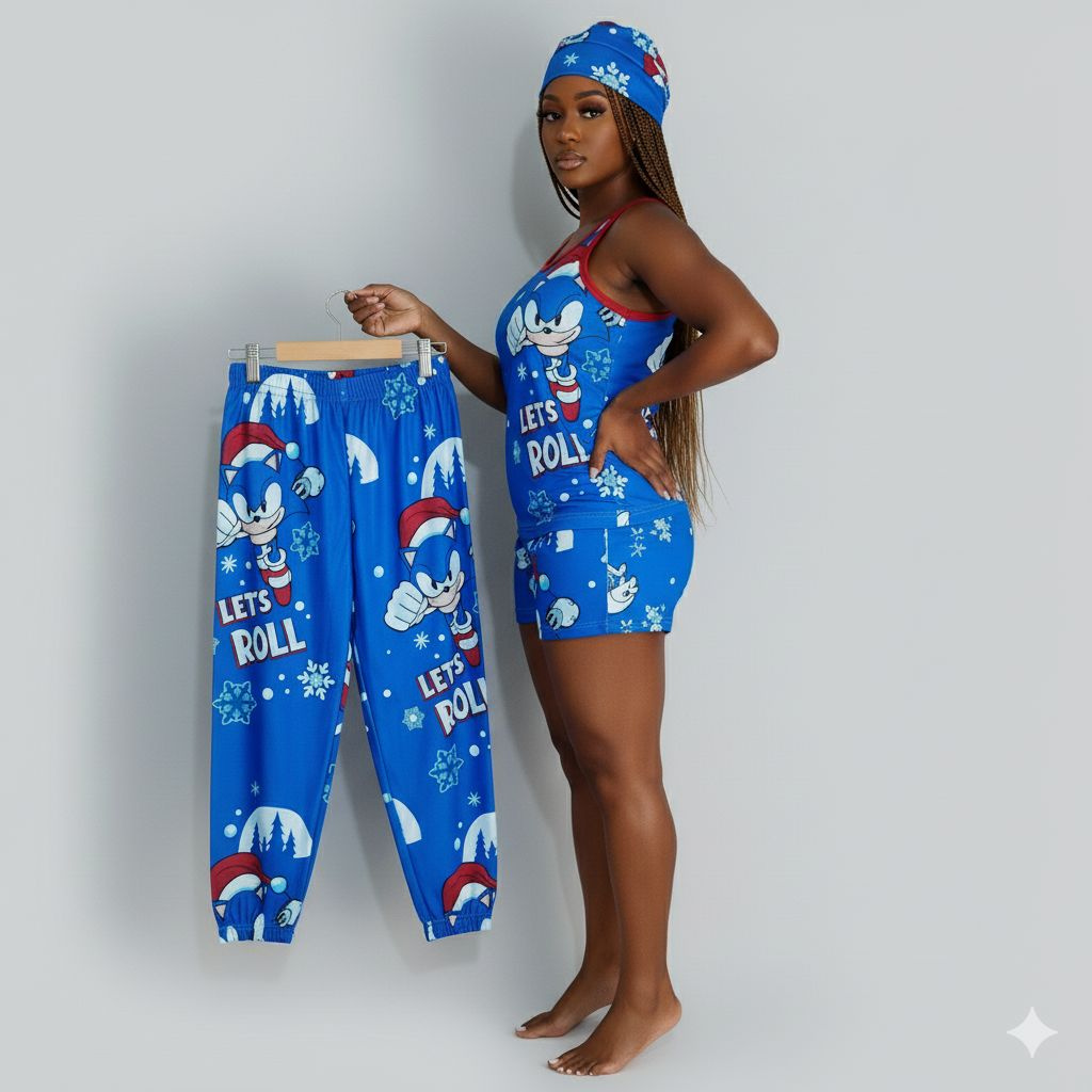 Sonic the Hedgehog Holiday Lounge wear 4 Piece set