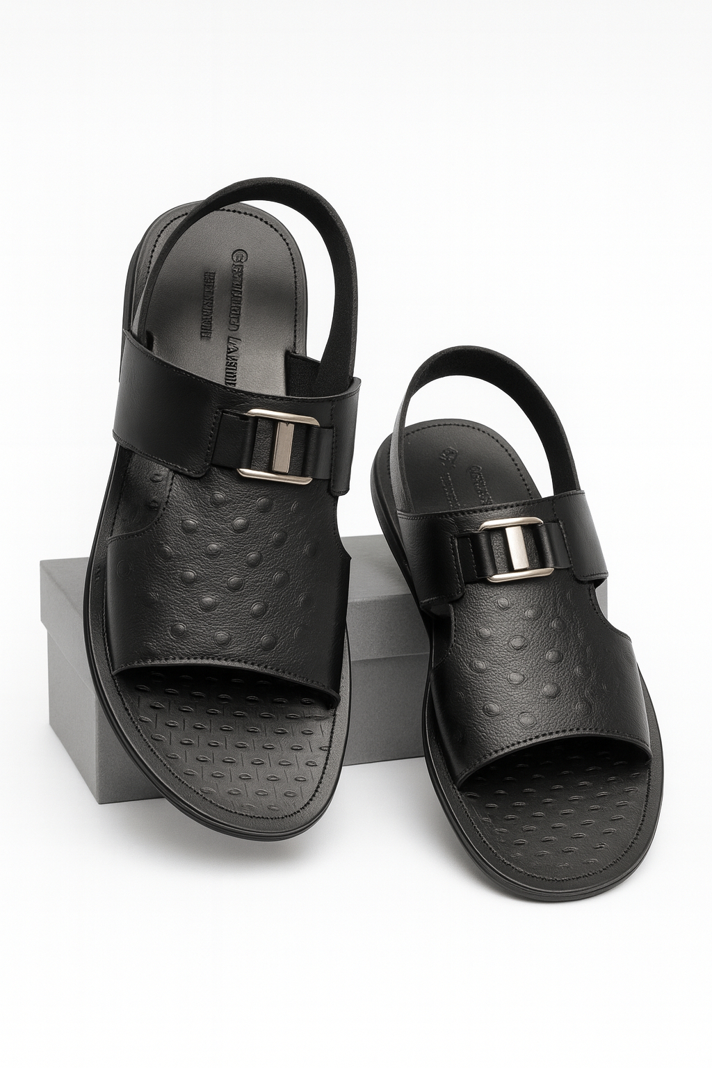 Quality Men Dark Brown Leather Sandal