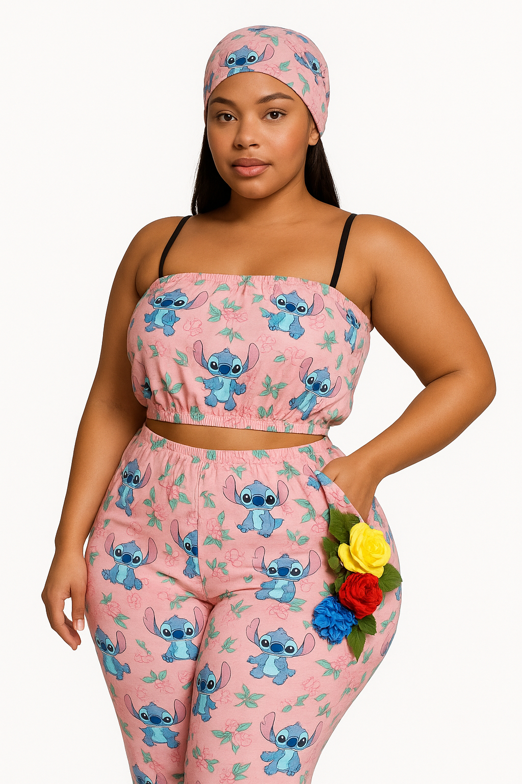 Quality 4 Piece night wear set with a Christmas themed print