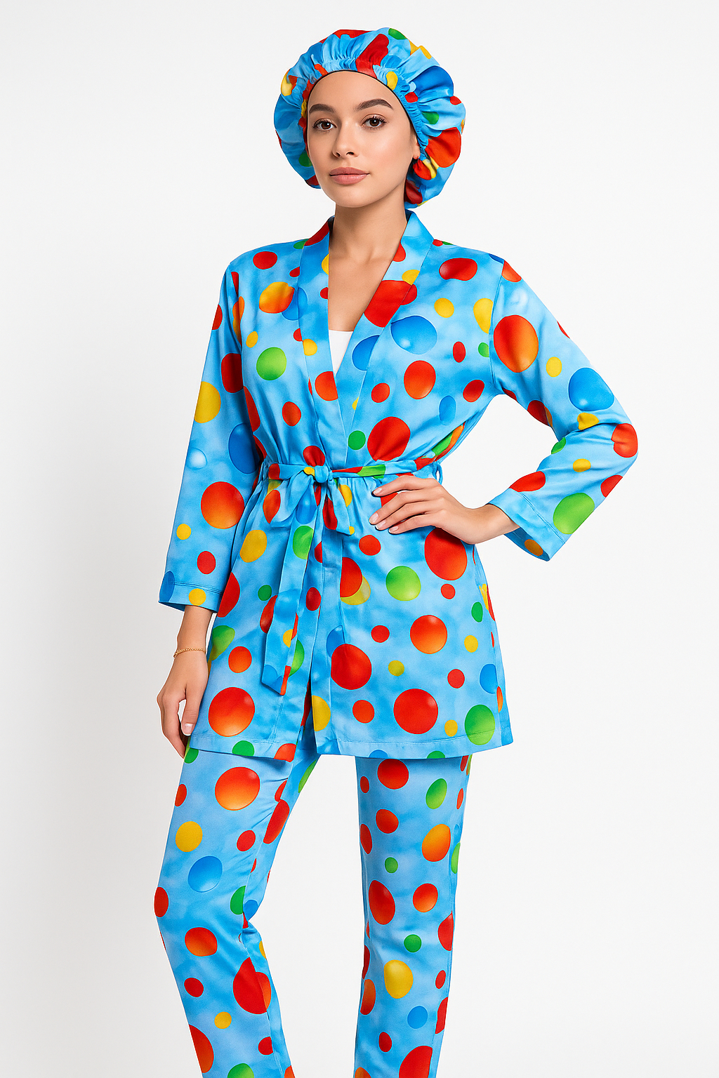 Colorful Balloon Print Clothing Set