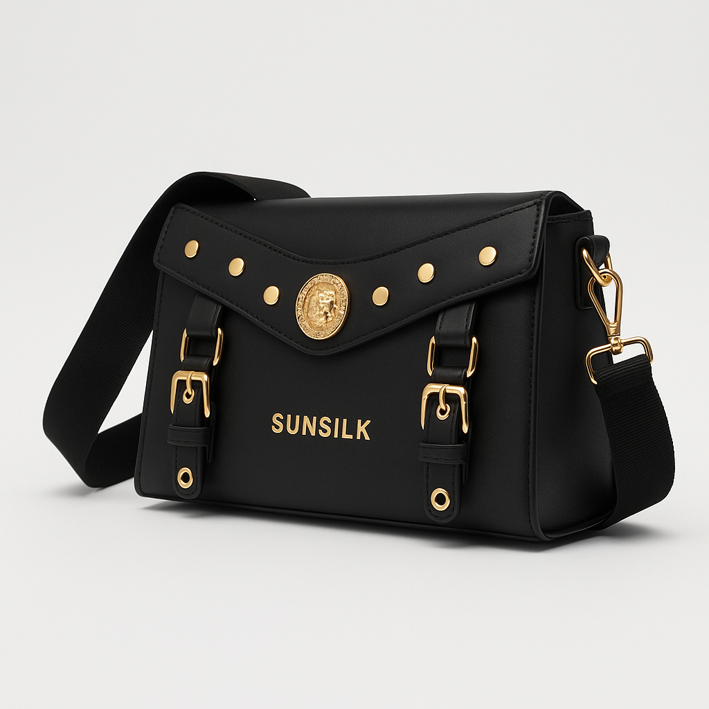 Black Sunsilk Crossbody Bag