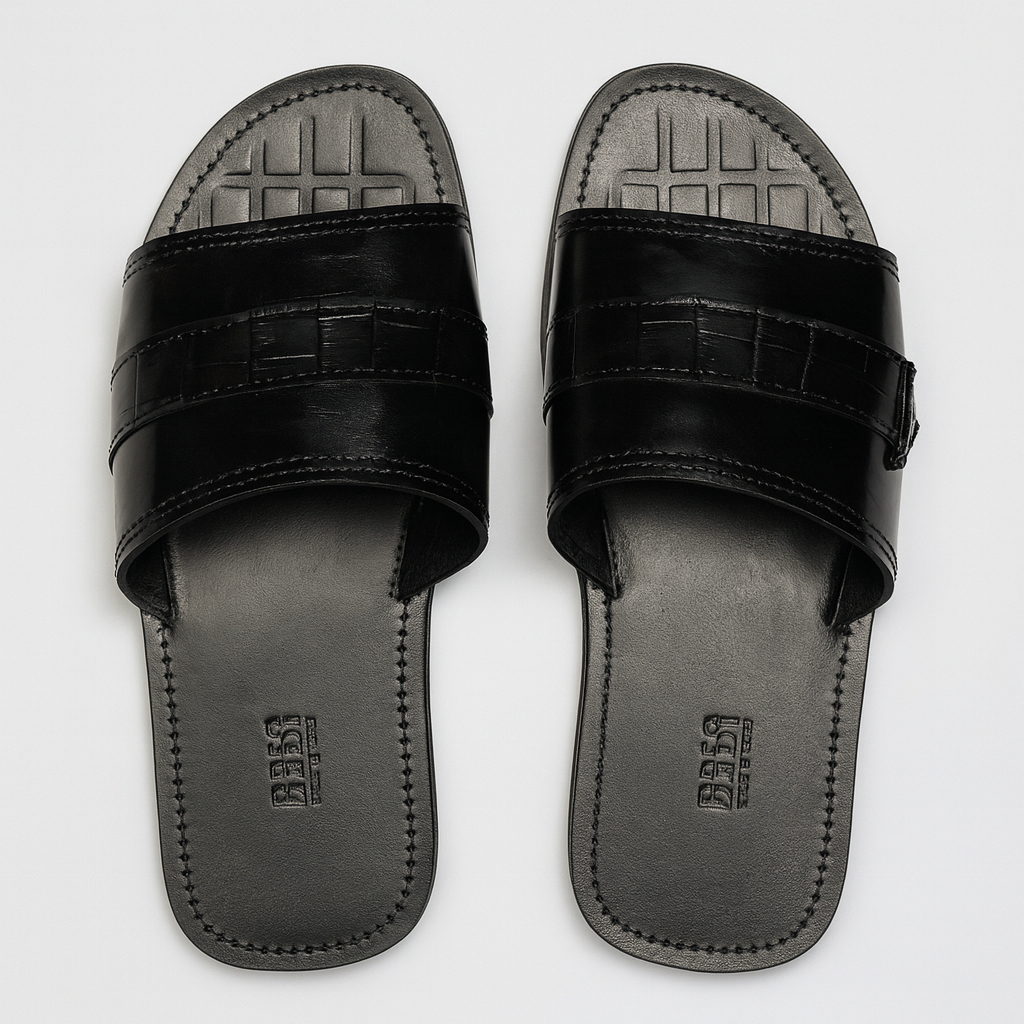 ABA Made Luxe Croc Detail Slide