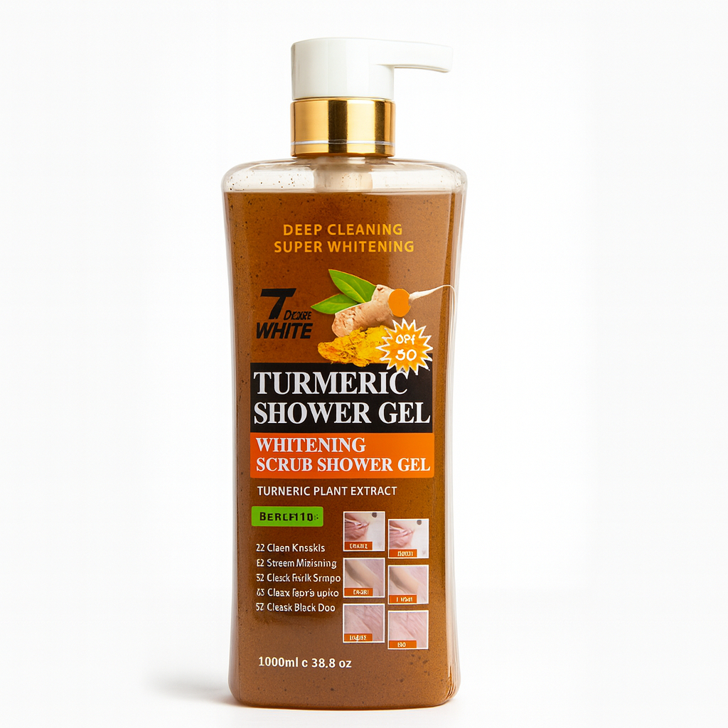 Tumeric shower whitening scrub shower gel