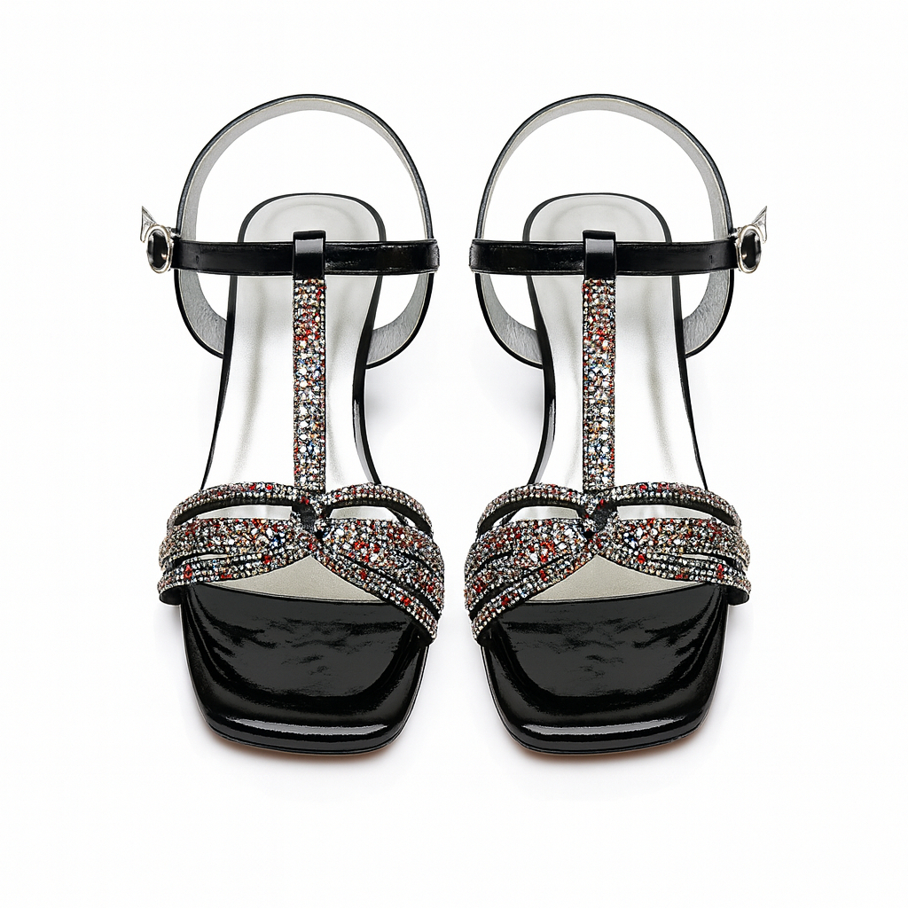 Elegant Women Sandals with Rhinestone Adornments