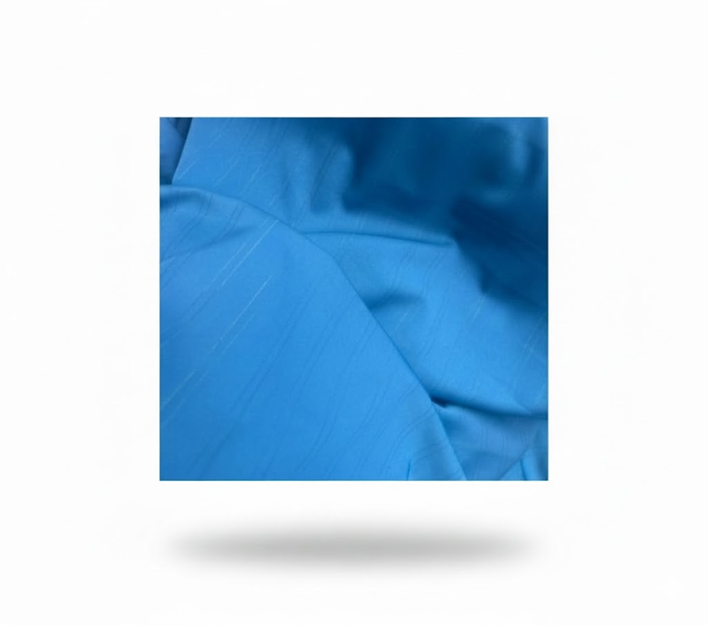 Bright Blue Senator Fabric With Subtle Vertical Line Pattern