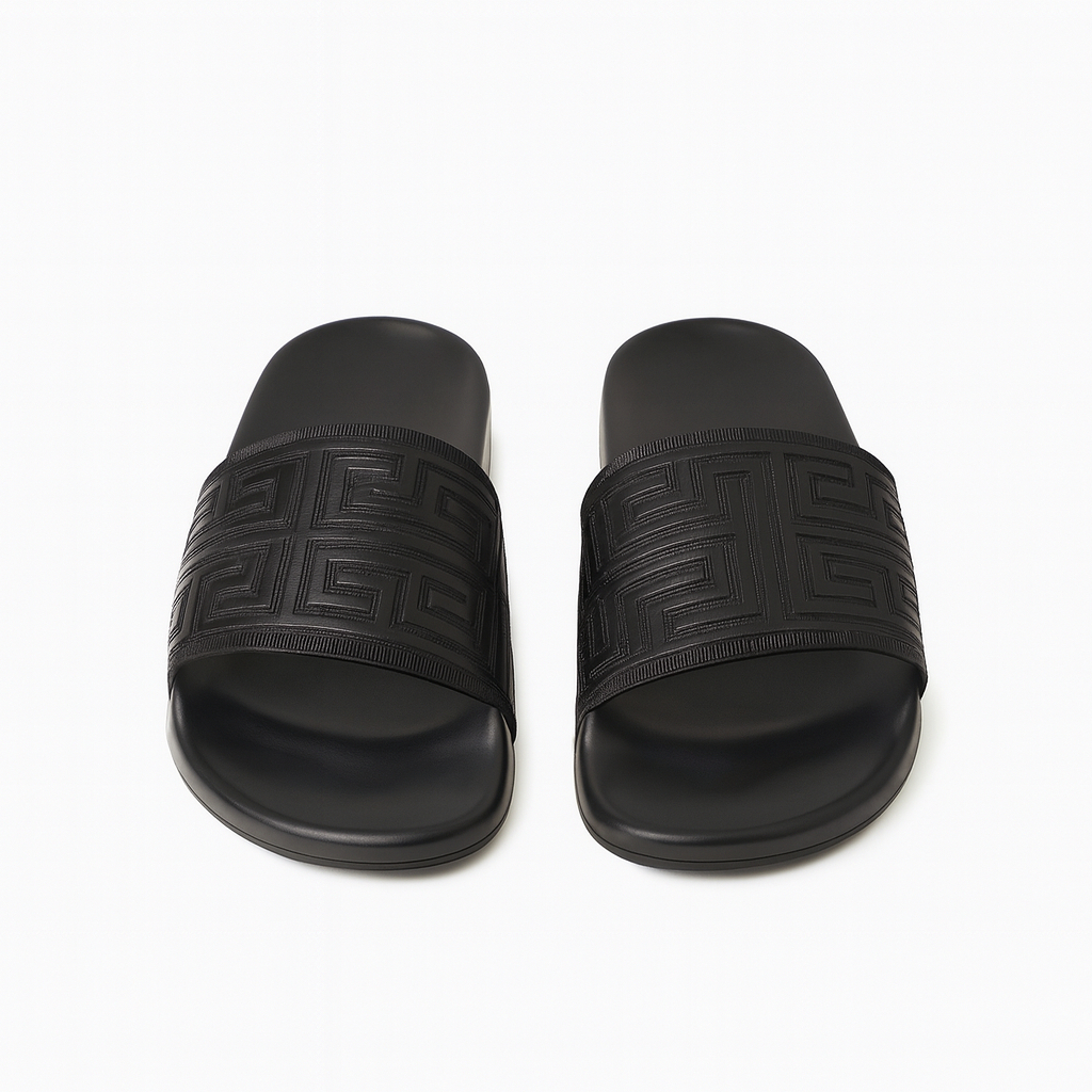 Premium Men Embossed Slide Sandals