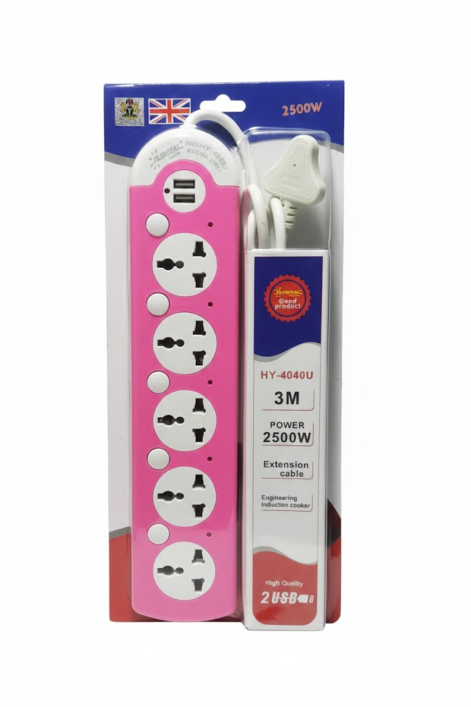 Multi Socket Power Extension Strip With Surge Protection
