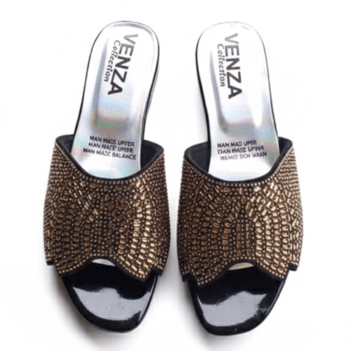 Women Slip On Sandals with Rhinestone Embellishments