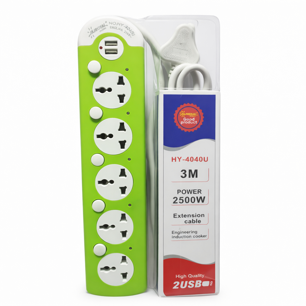 Multi Socket Power Extension Strip With Surge Protection