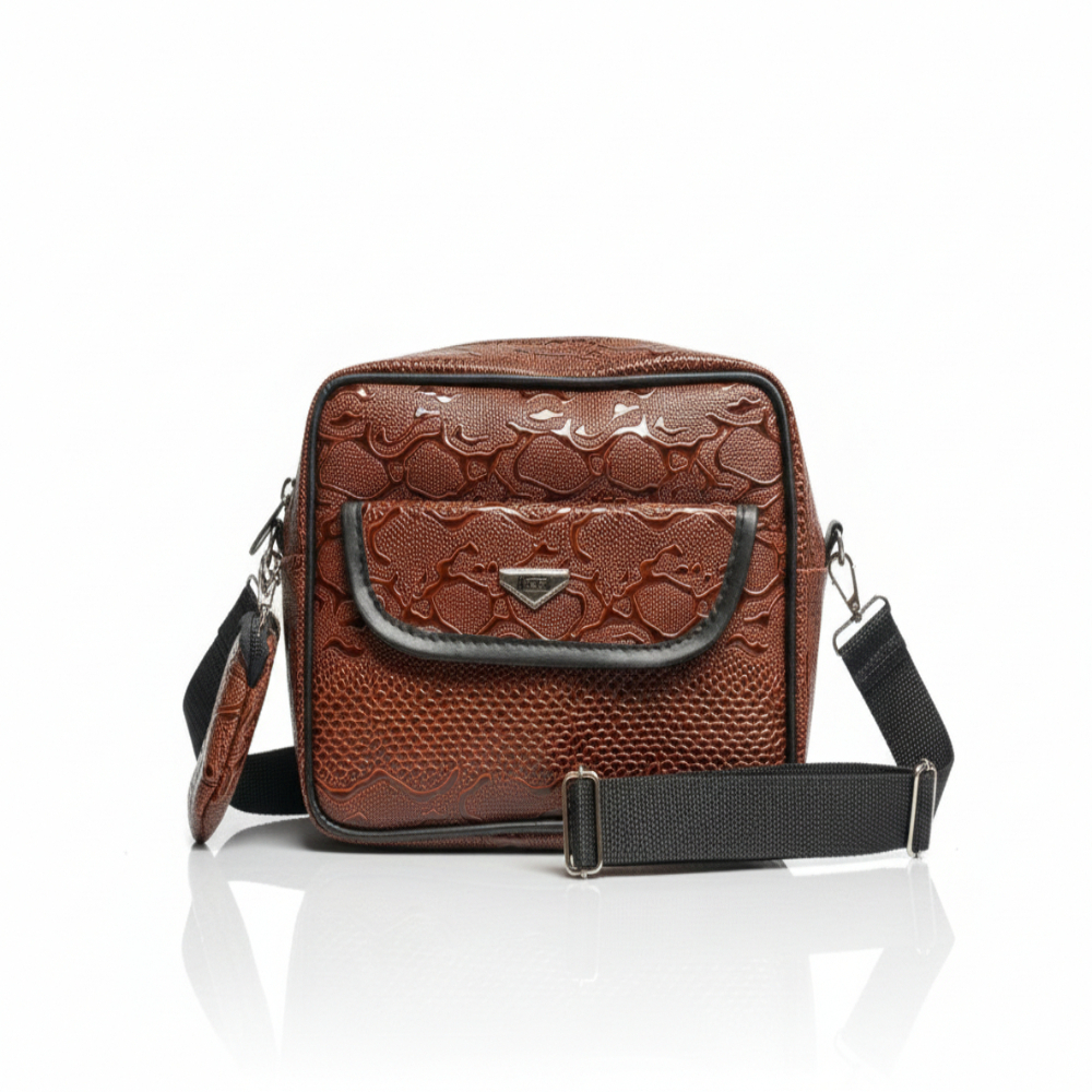 Compact Faux Leather Shoulder Bag