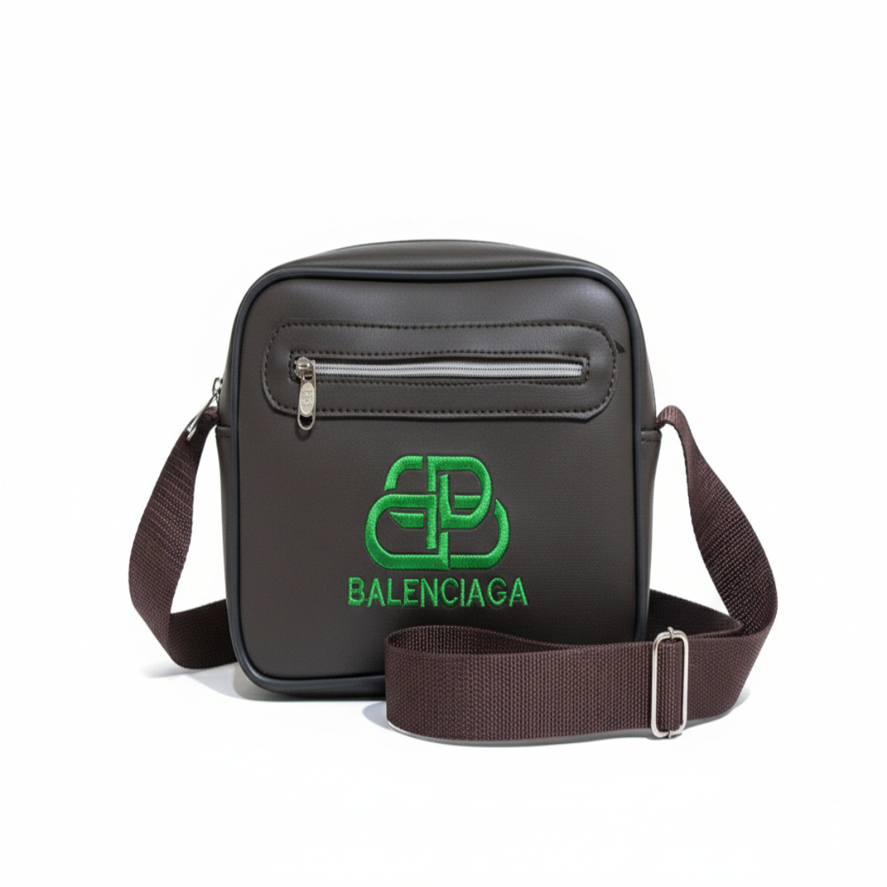 Compact chocolate brown Crossbody Shoulder Bag