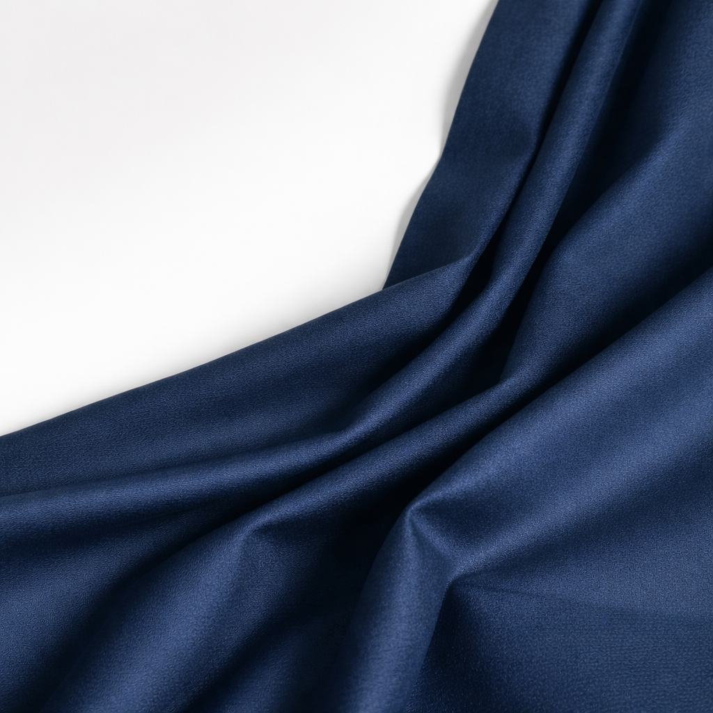 Navy Blue Extrafine Super Italian Wool Cashmere 180s Fabric