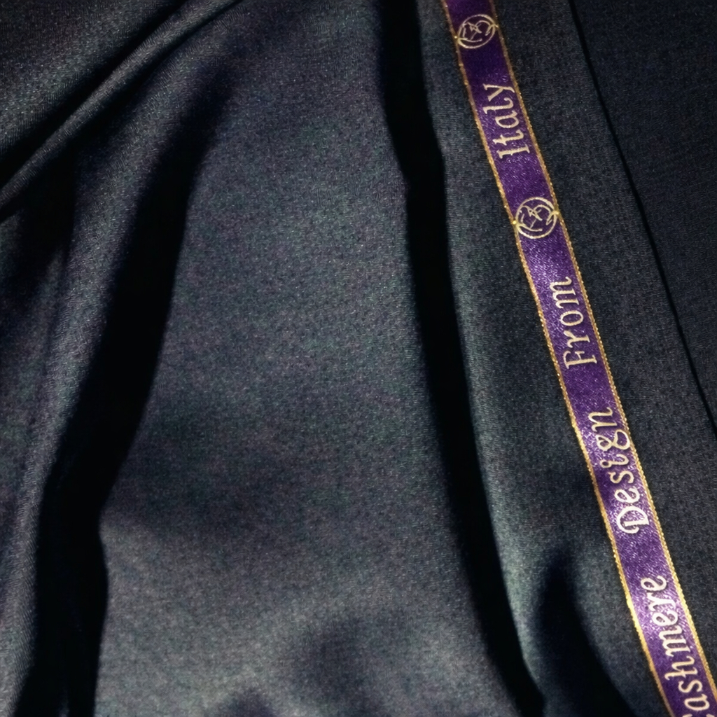 Black Extrafine Italian Cashmere wool Super 180S Fabric