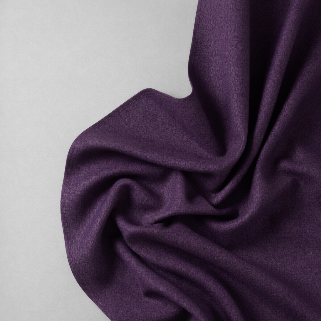 Purple Color Original Italian Wool Manteko Fabric
