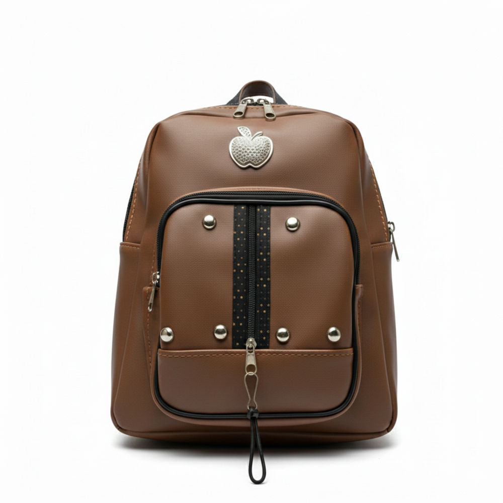 Urban Crest Brown Leather Backpack