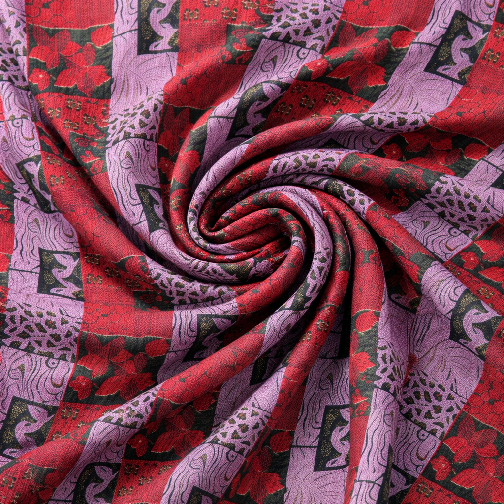 Original Damask Patterned Lightweight Fabric