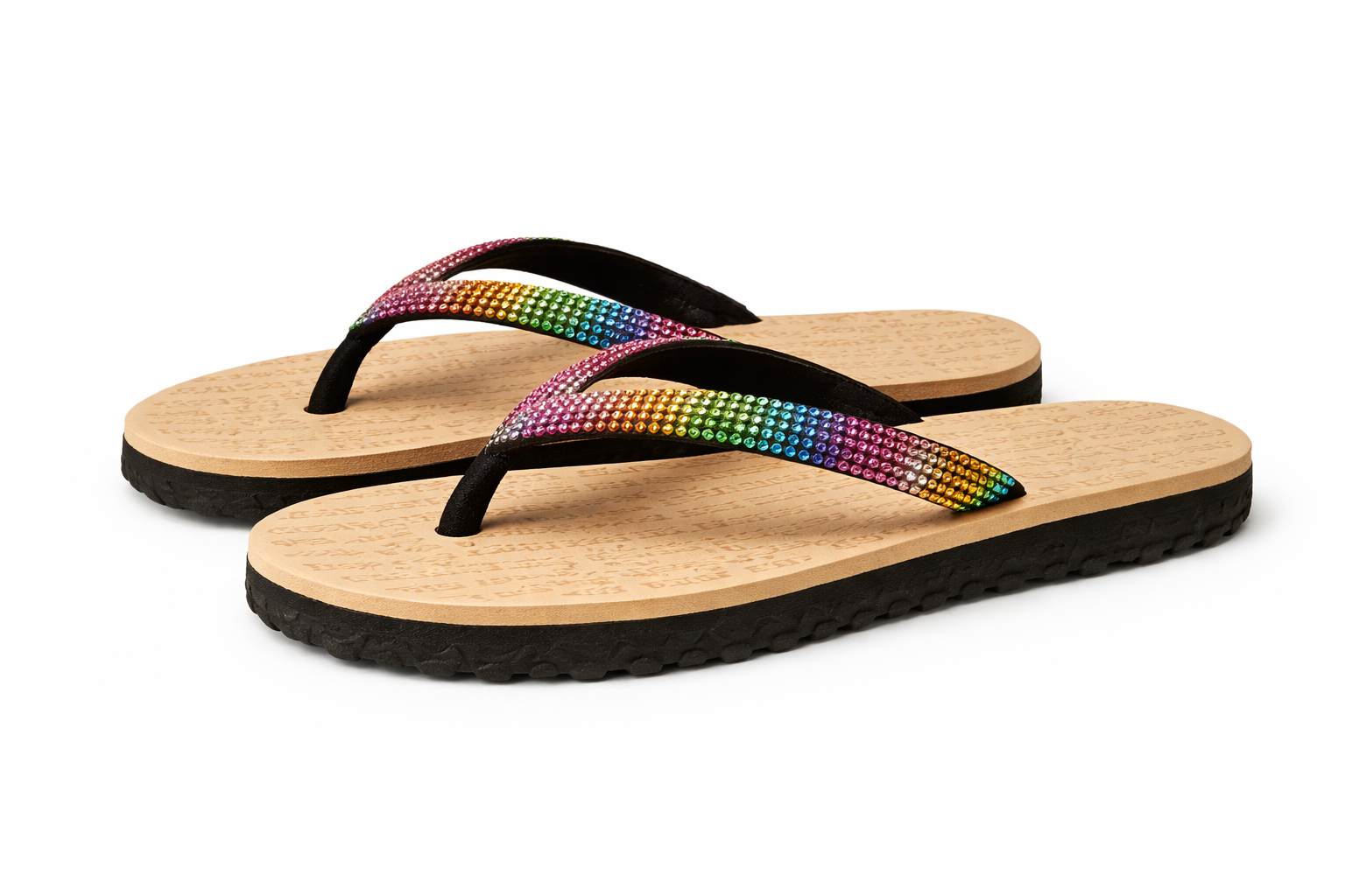 Women Beaded Strap Flat FlipFlop Sandals