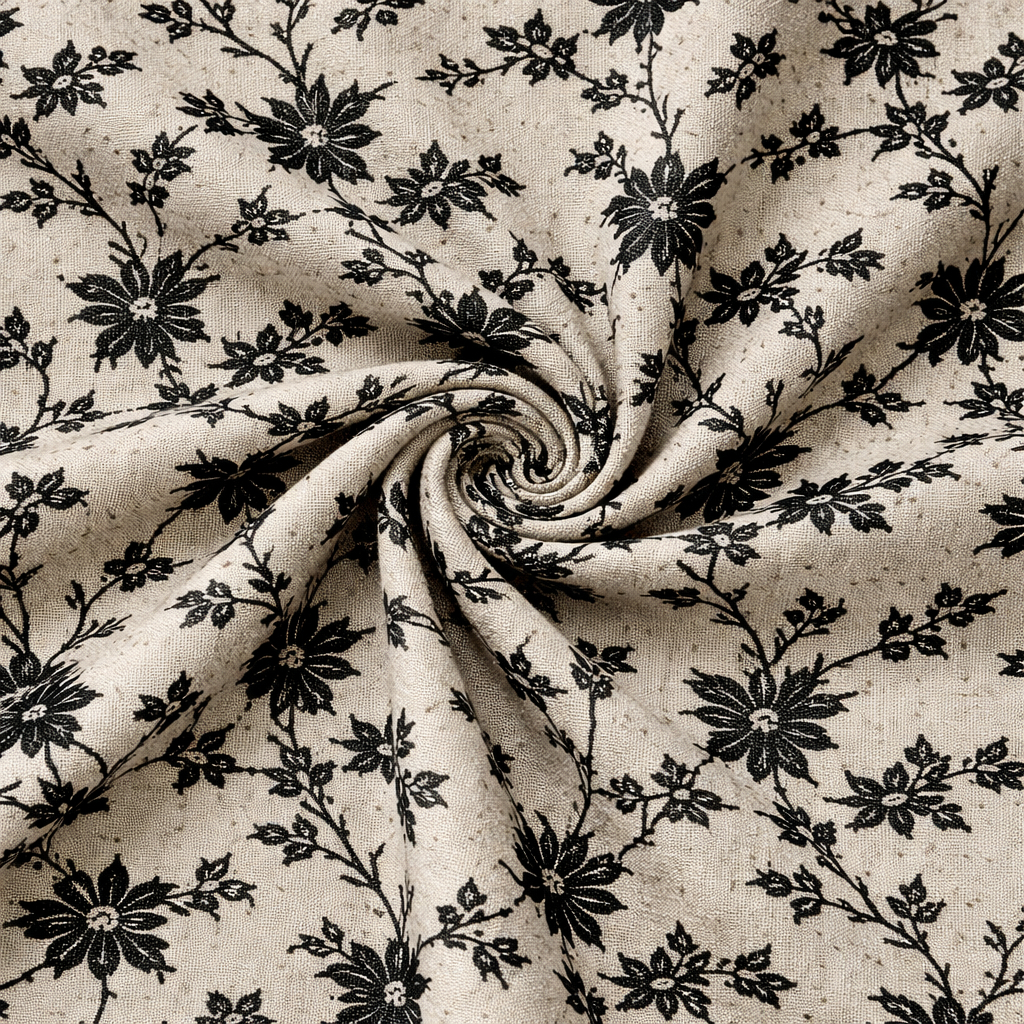 Premium Damask Solid Floral Material
