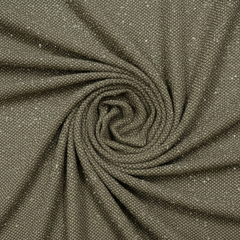 Stylish Brown Shiny Decorative  Lace Fabric