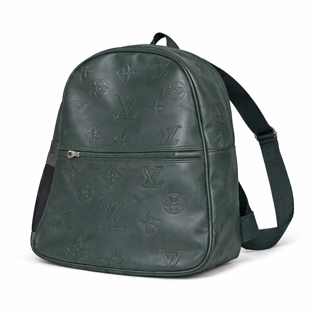 Embossed Faux Leather Crossbody Sling Bag with Zipper