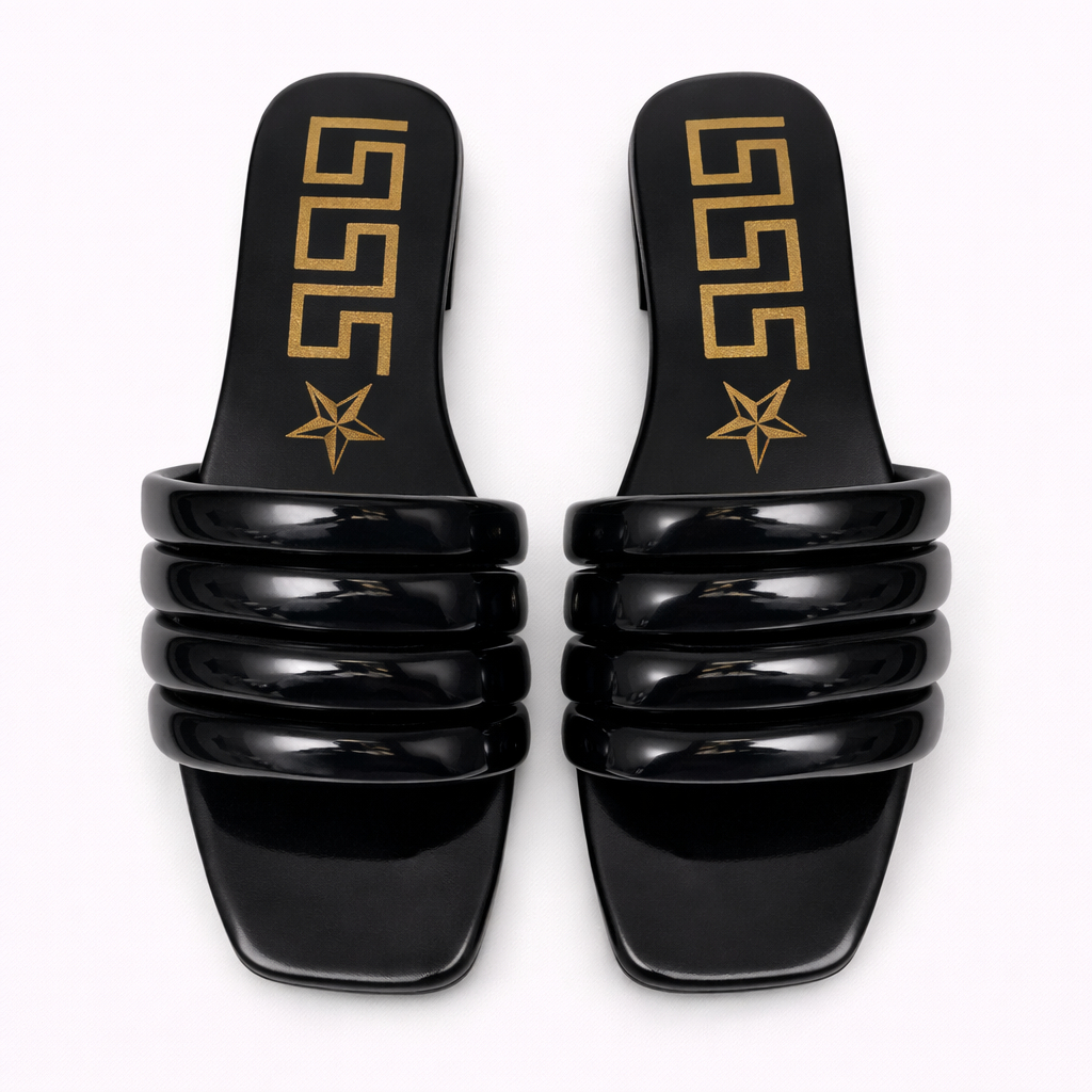 Quality Women Luxury Padded Strap Slide Sandals