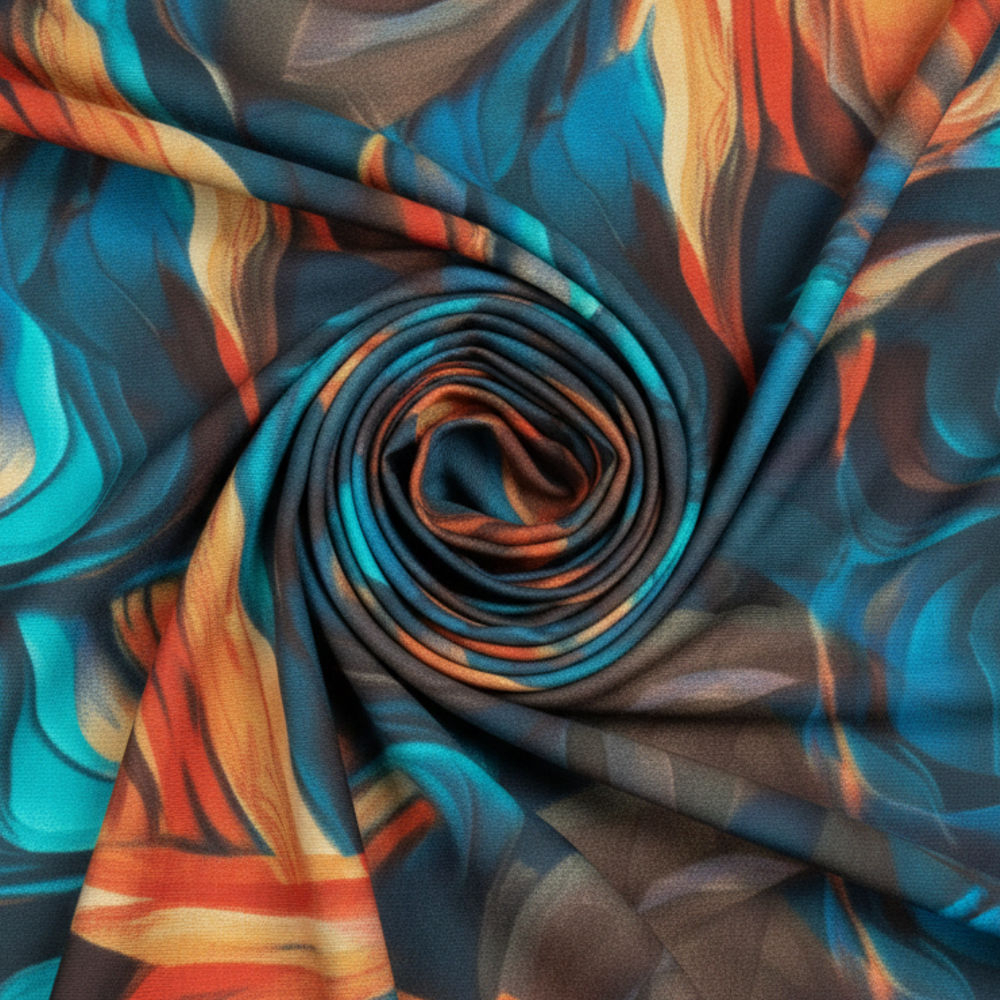 Modern Geometric Lattice Print vintage Fabric in Sage and Earth Tones