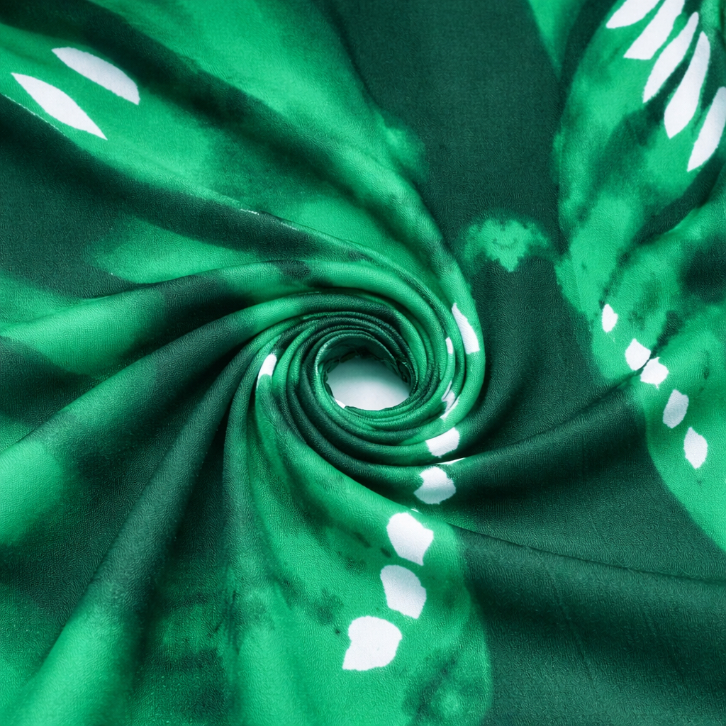 Vibrant Green Butterfly Wing Pattern vintage Print fabric