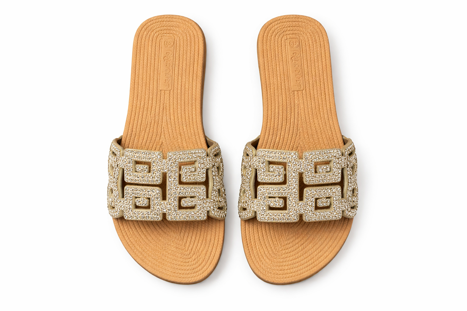 Women Embellished Flat Slide Sandals