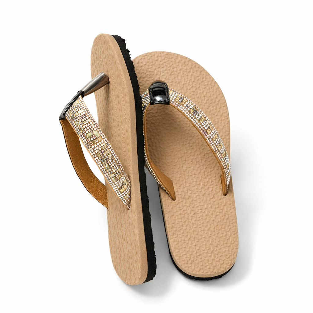 Women Embellished Thong Flat Sandals
