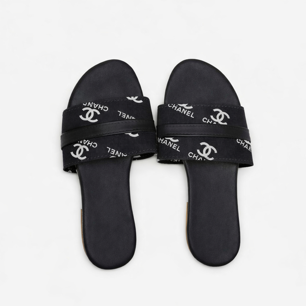 Women Flat SlipOn Sandals with Decorative Strap