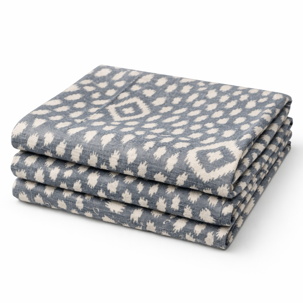 Patterned Cotton Fabric with Abstract Dot Motif