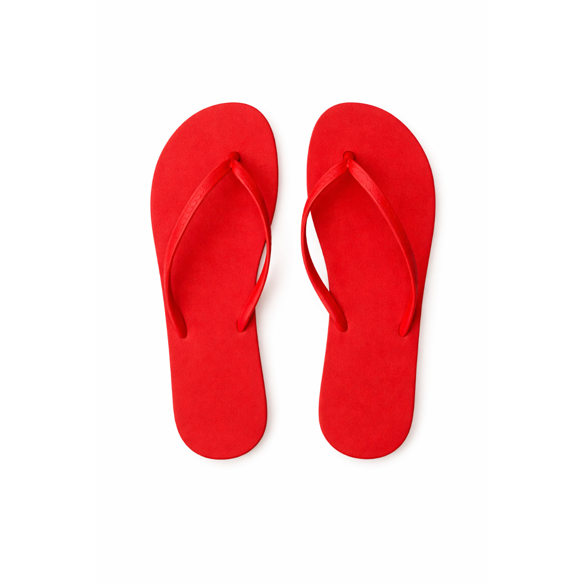 Elegant Red Rubber Flip Flop Sandals