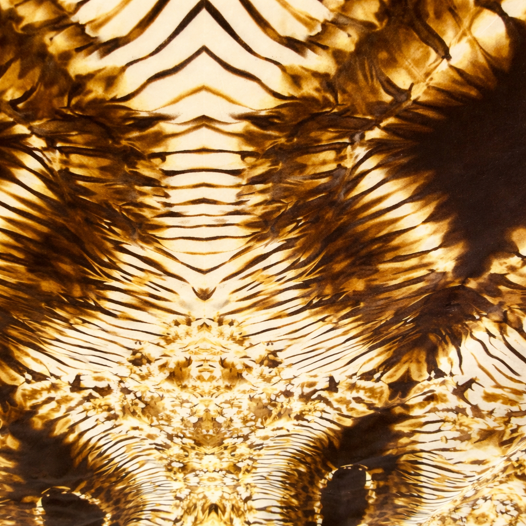 Abstract Gold and Black Patterned Fabric