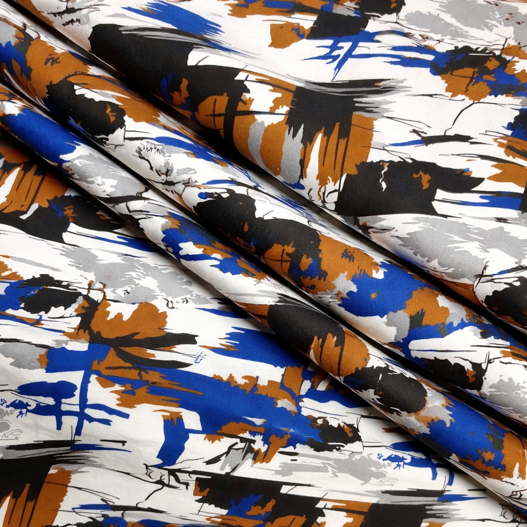 Premium Abstract Multicolored Printed Fabric