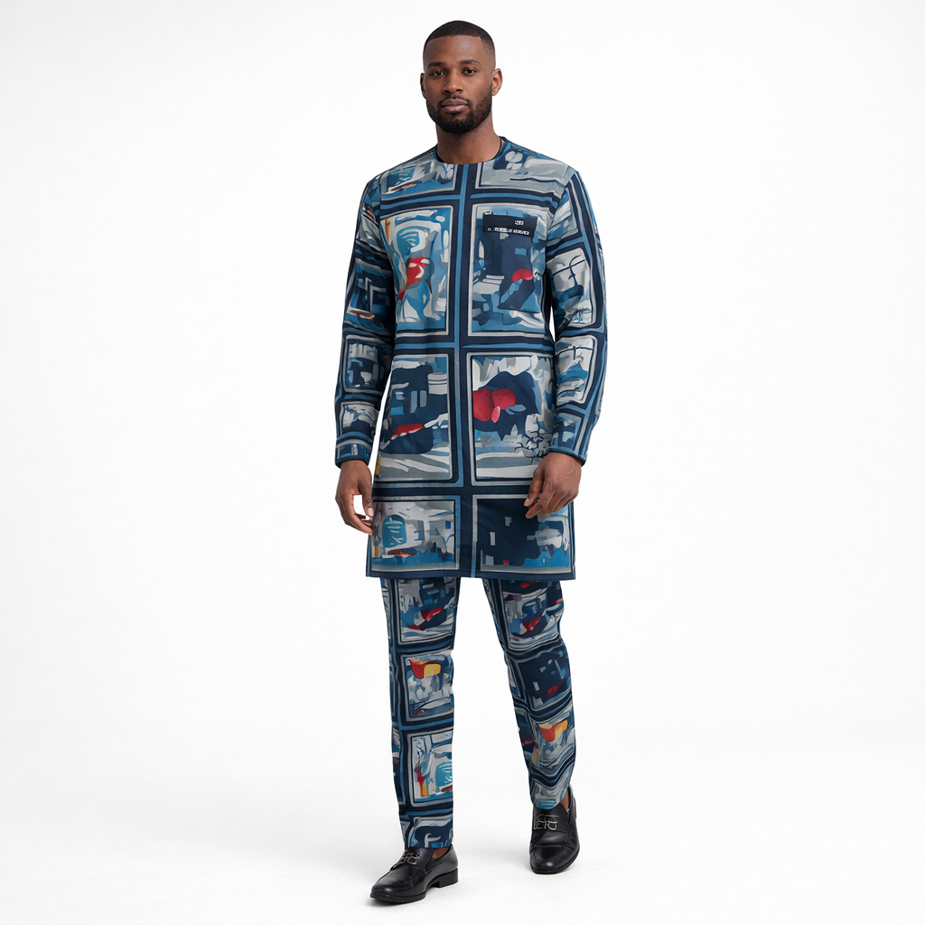 Multicolor Abstract Ankara Fabric