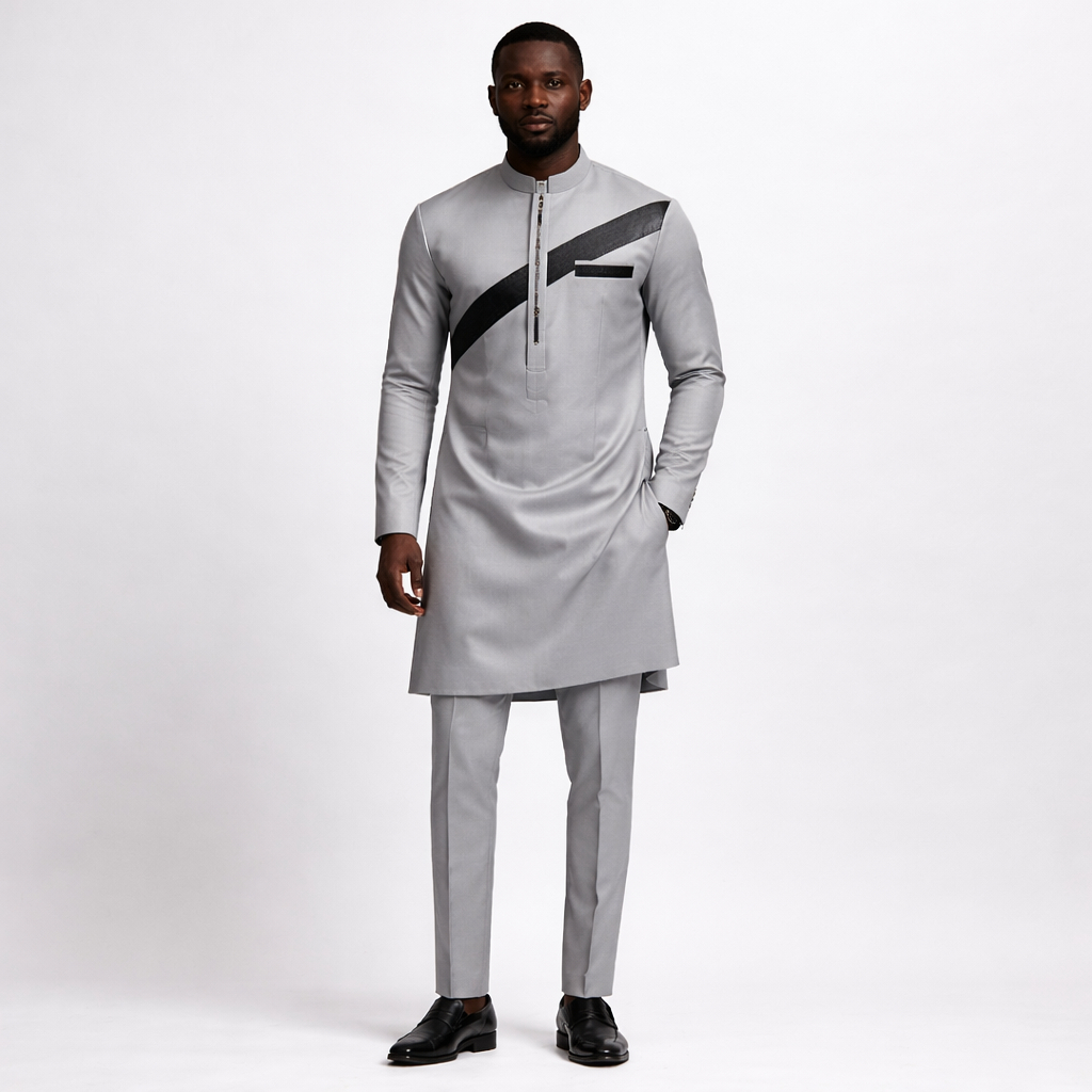 Premium Light Grey Plain Fabric