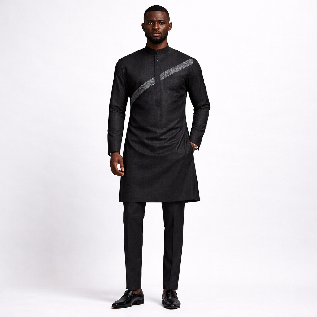 Premium Dark Grey Textured Fabric