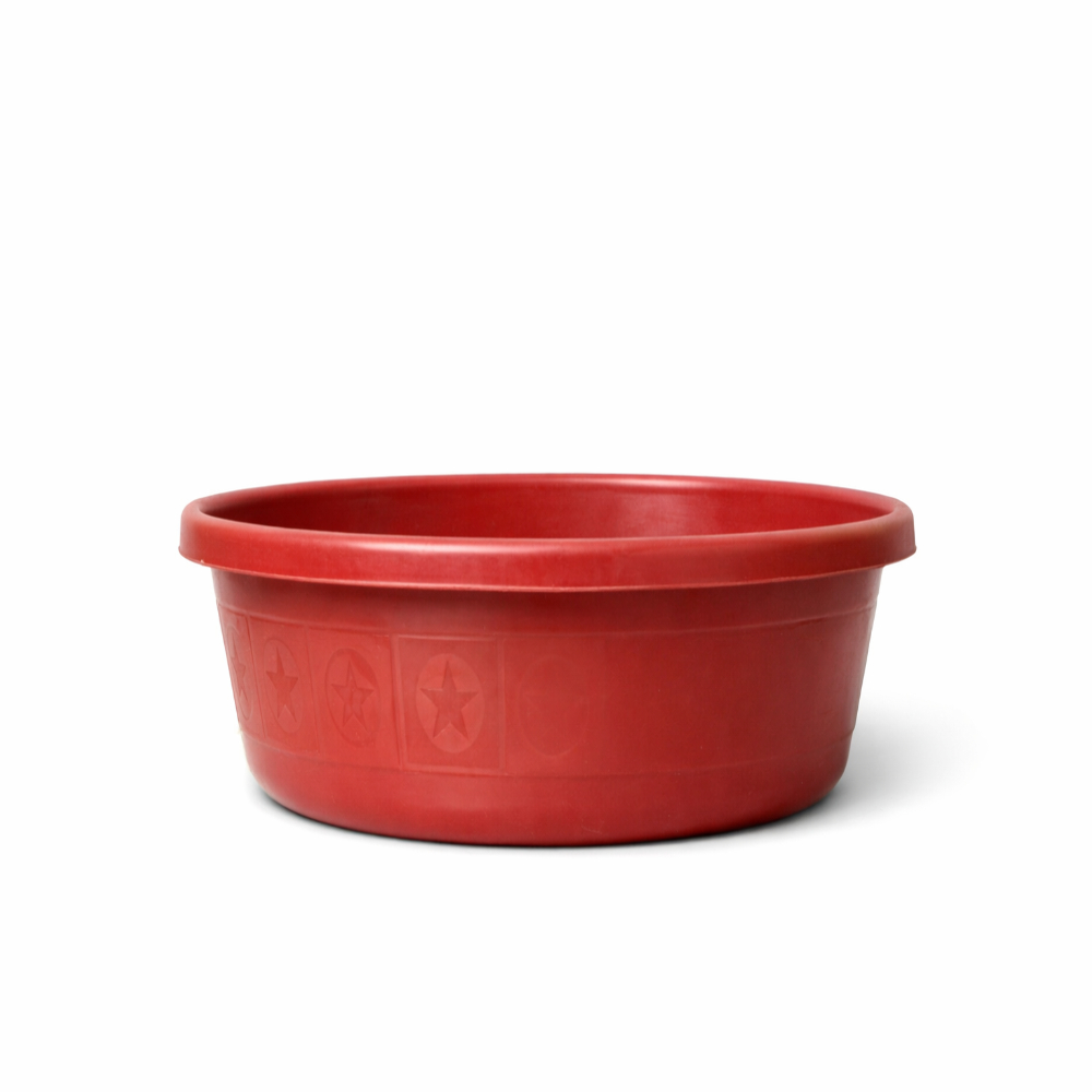 Red Plastic Serving Bowl