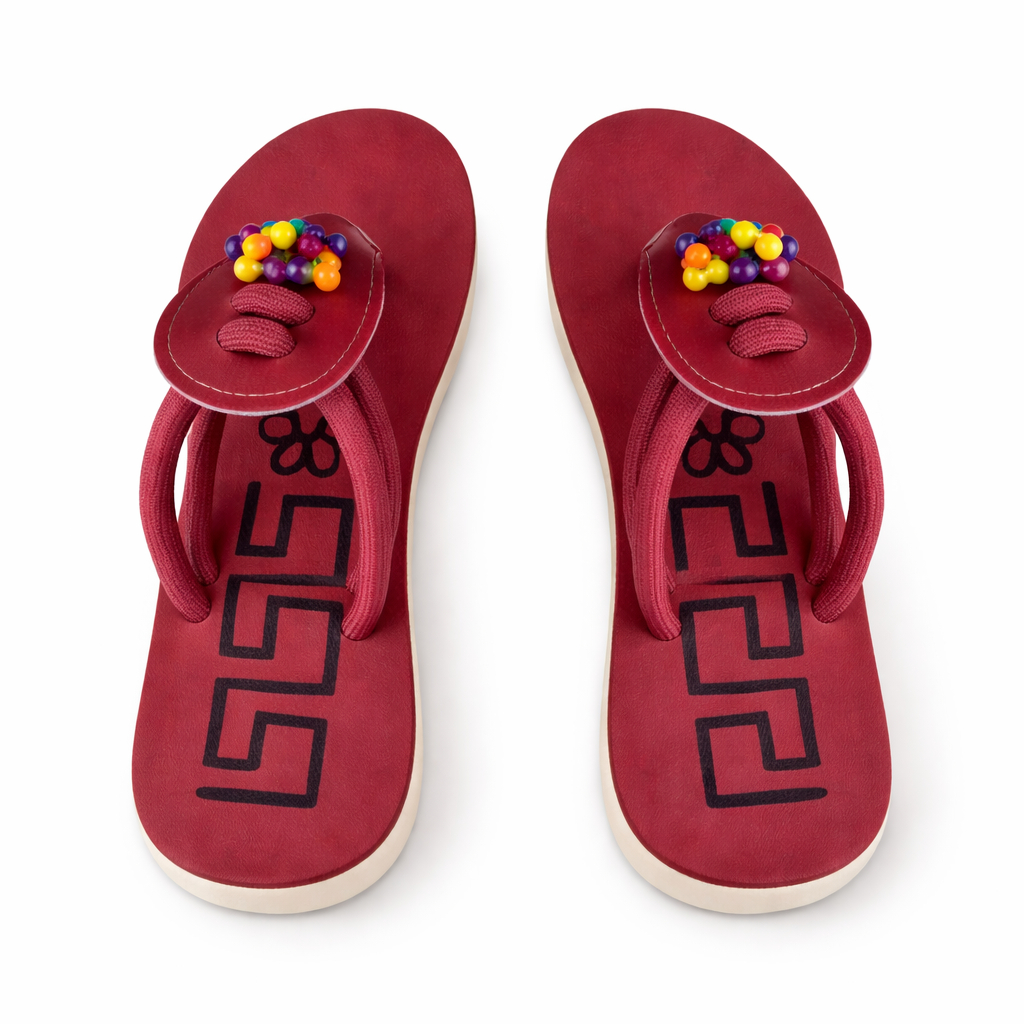 Beaded multicolor Flip Flop Slippers