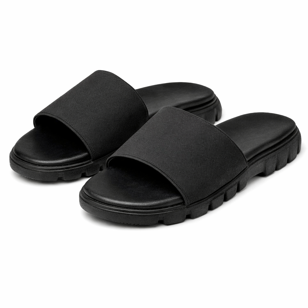 Quality women Chunky Lug Sole Slip On Sandals