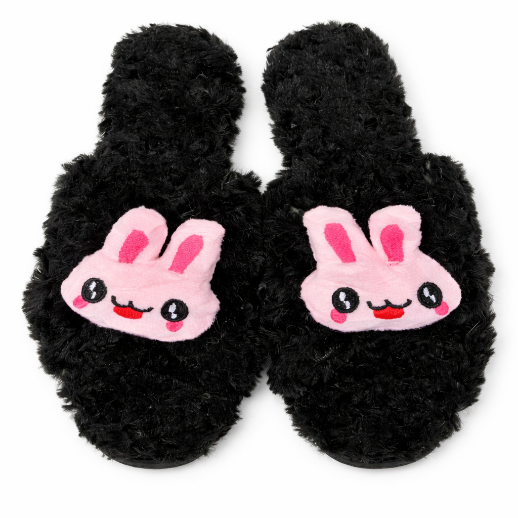 Fluffy Bunny Face Indoor Slippers