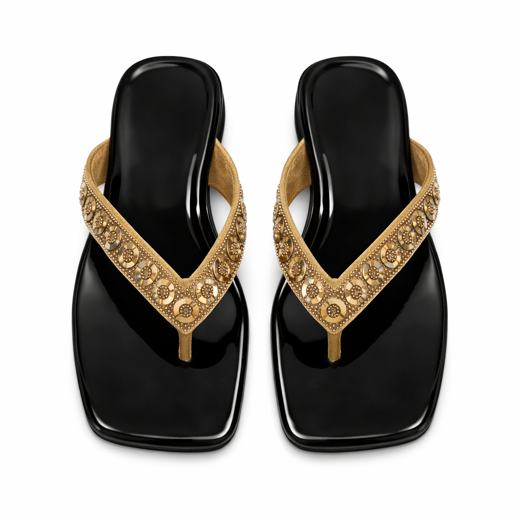 Quality Womens Embellished Flat Slip On Sandals