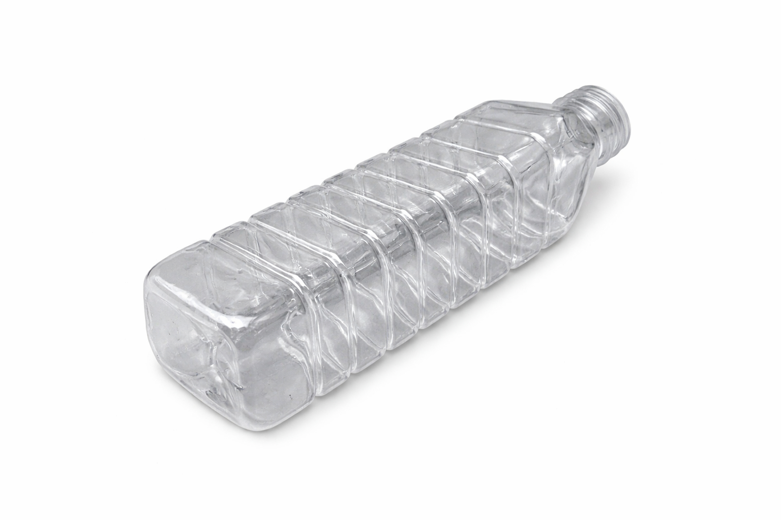 Clear Plastic Bottle with Screw Neck