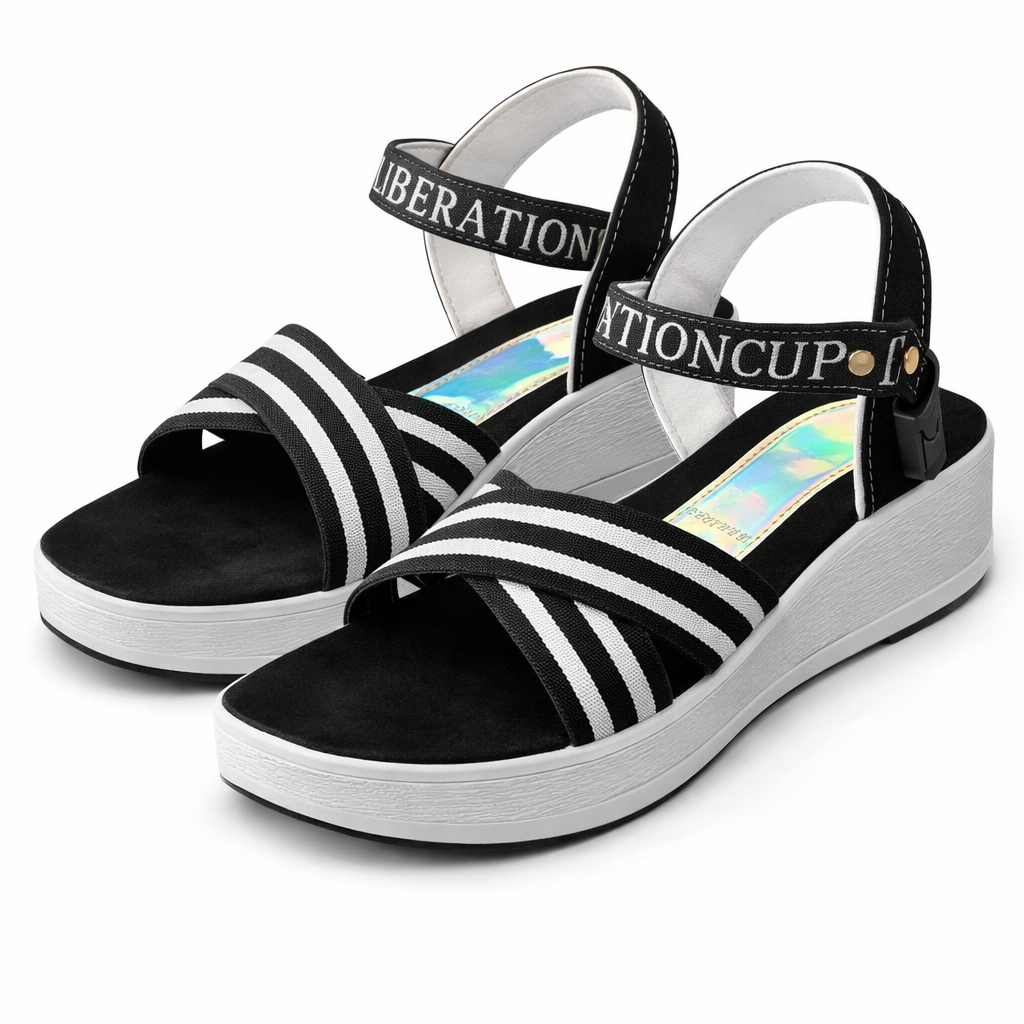 Crisscross Strap Flat Sandals with Adjustable Ankle Closure